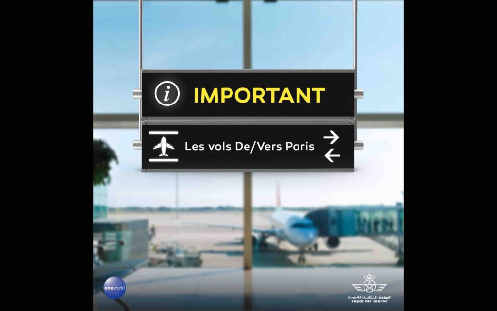 RAM Royal Air Maroc Paris France