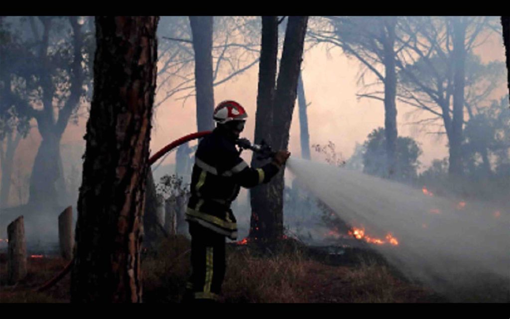 Maroc pompier feu incendie forêt
