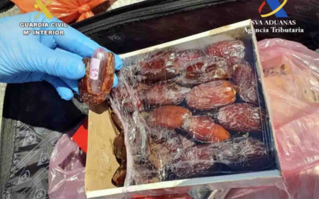 Espagne - de la drogue dissimulée dans des dattes