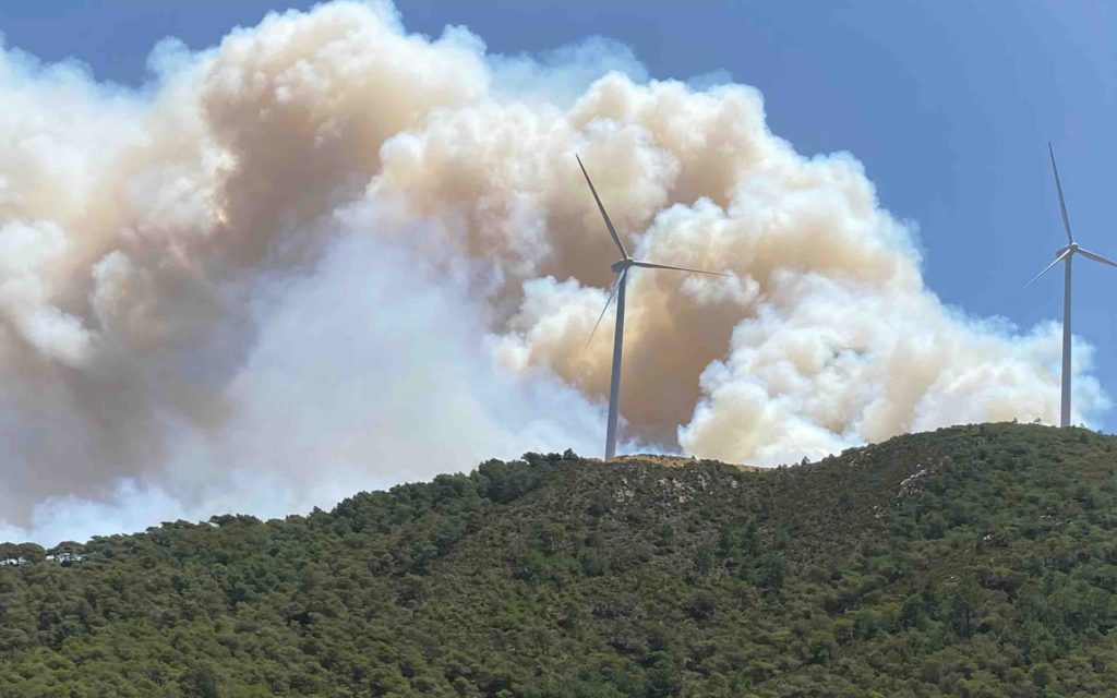 Maroc Ksar Sghir feux de forêt incendies