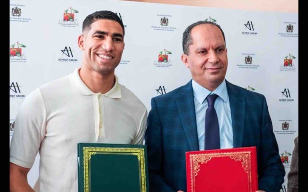 Maroc : une convention avec la Fondation Achraf Hakimi
