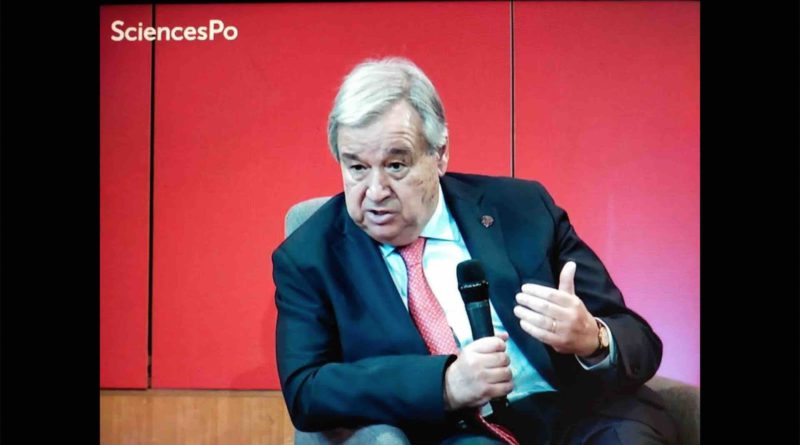 chef ONU Antonio Guterres SciencesPo