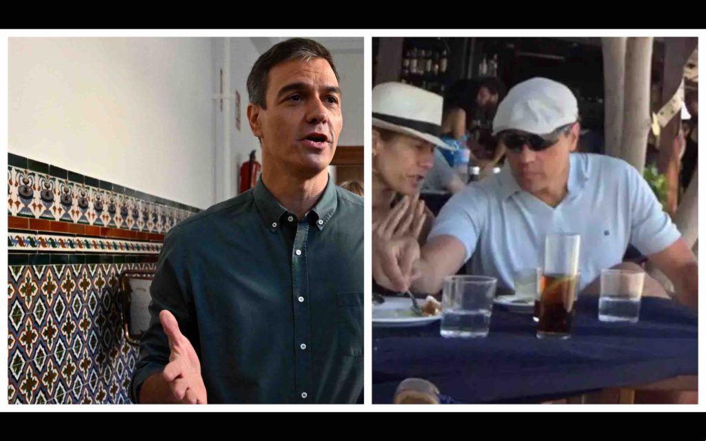 Pedro Sánchez vacances Marrakech Tanger Maroc summer holidays vacation Morocco