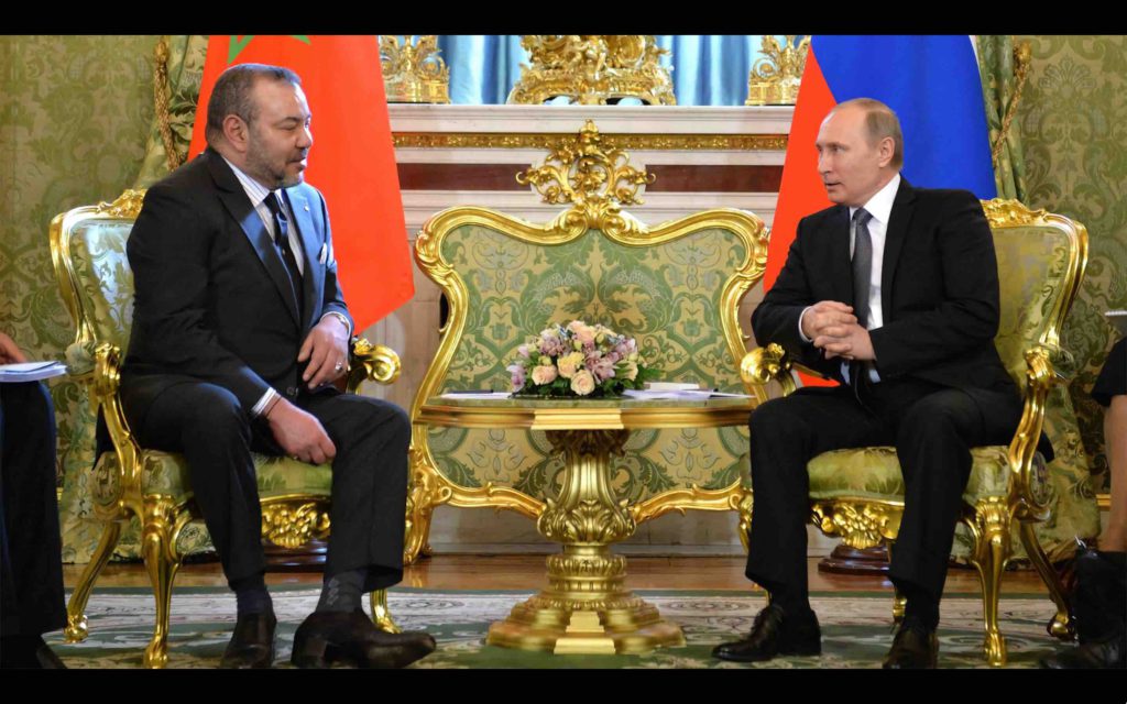 Vladimir Poutine Roi Mohammed 6 Maroc Russie Russia Morocco