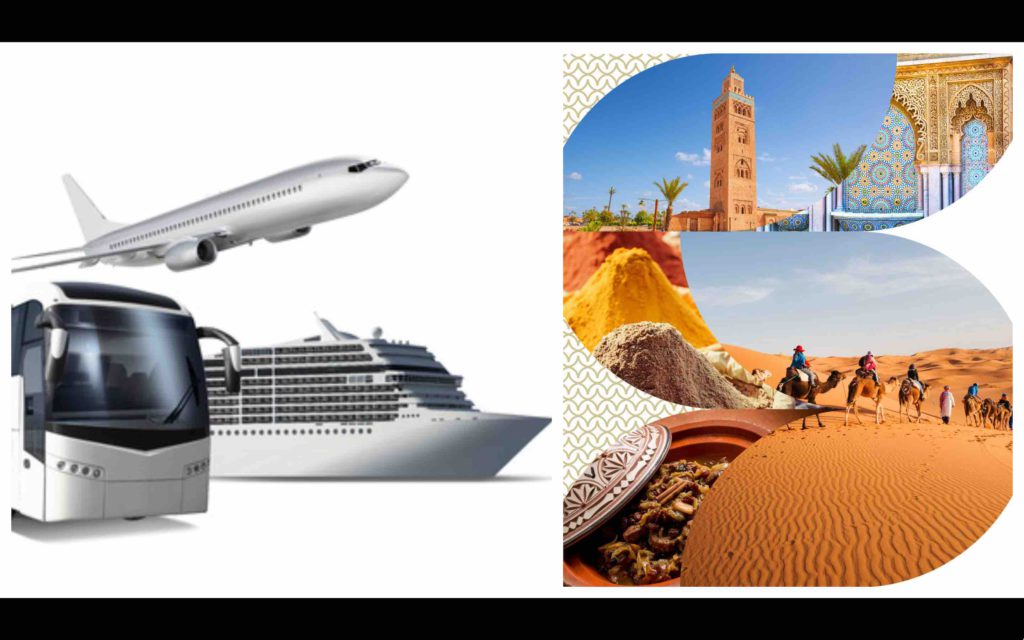 Voyage Maroc bateau avion car Travel Morocco Boat plane