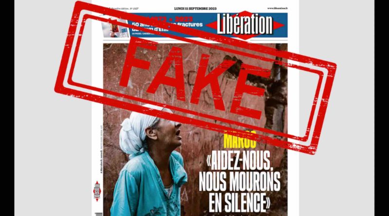 France Libération fake news séisme Maroc