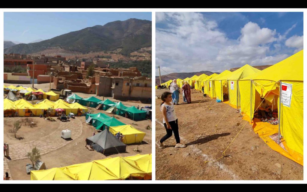 tentes séisme Maroc tremblement de terre