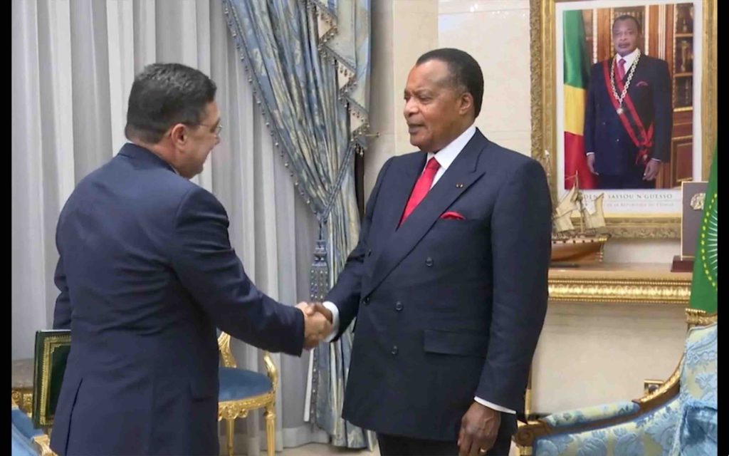 Nasser Bourita, a remis un message du roi Mohammed 6 au président du Congo, Denis Sassou Nguesso