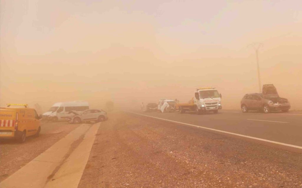 Tempête de vent et de poussière Maroc