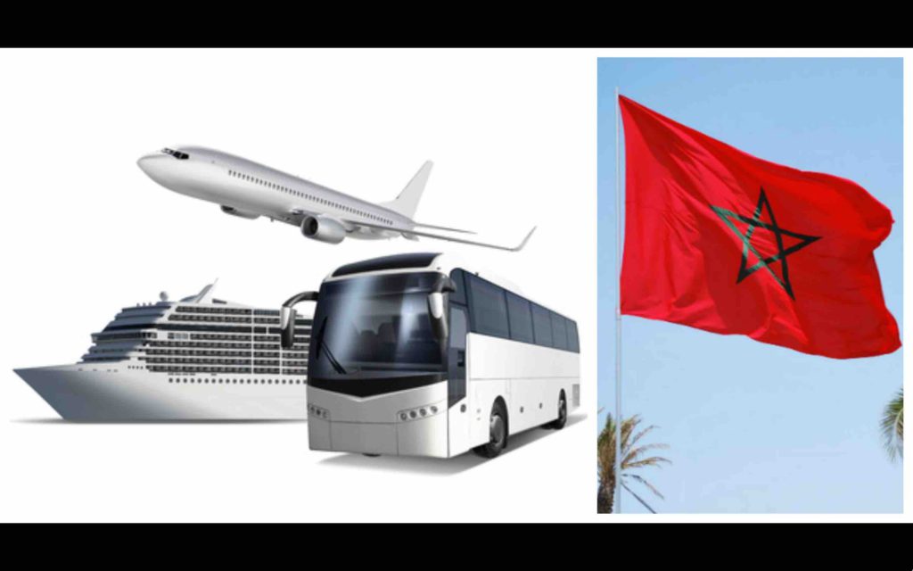 bateau avion car voyage Maroc