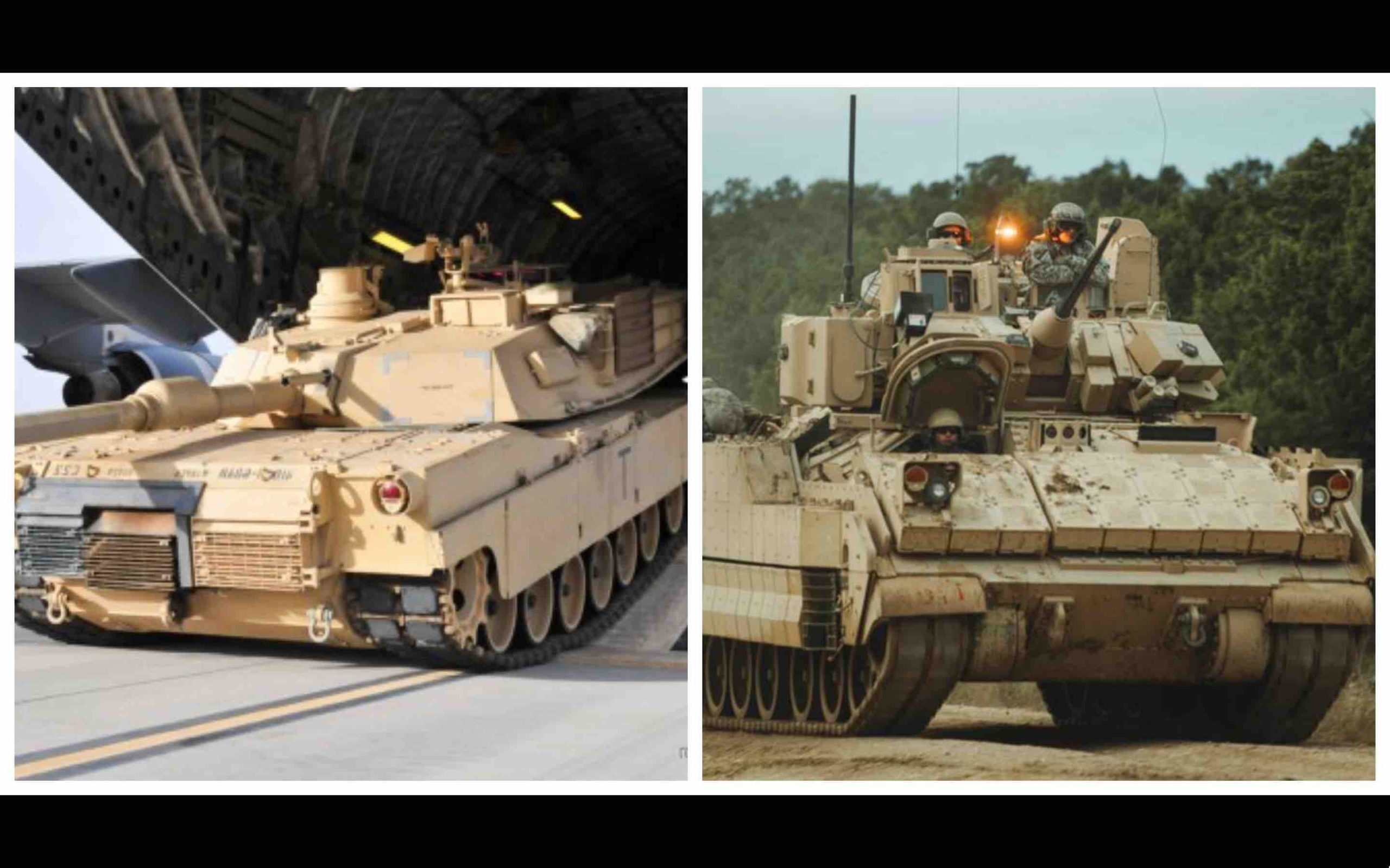 Maroc chars de combat Bradley et Abrams