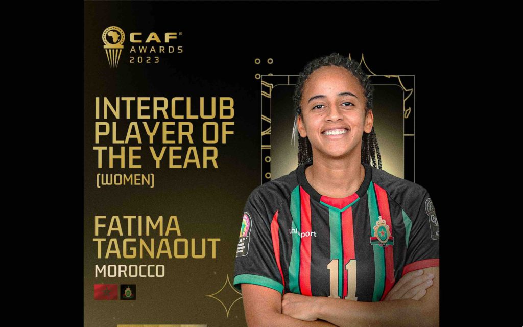 CAF Award 2023 Fatima Tagnaout AS FAR Maroc Morocco