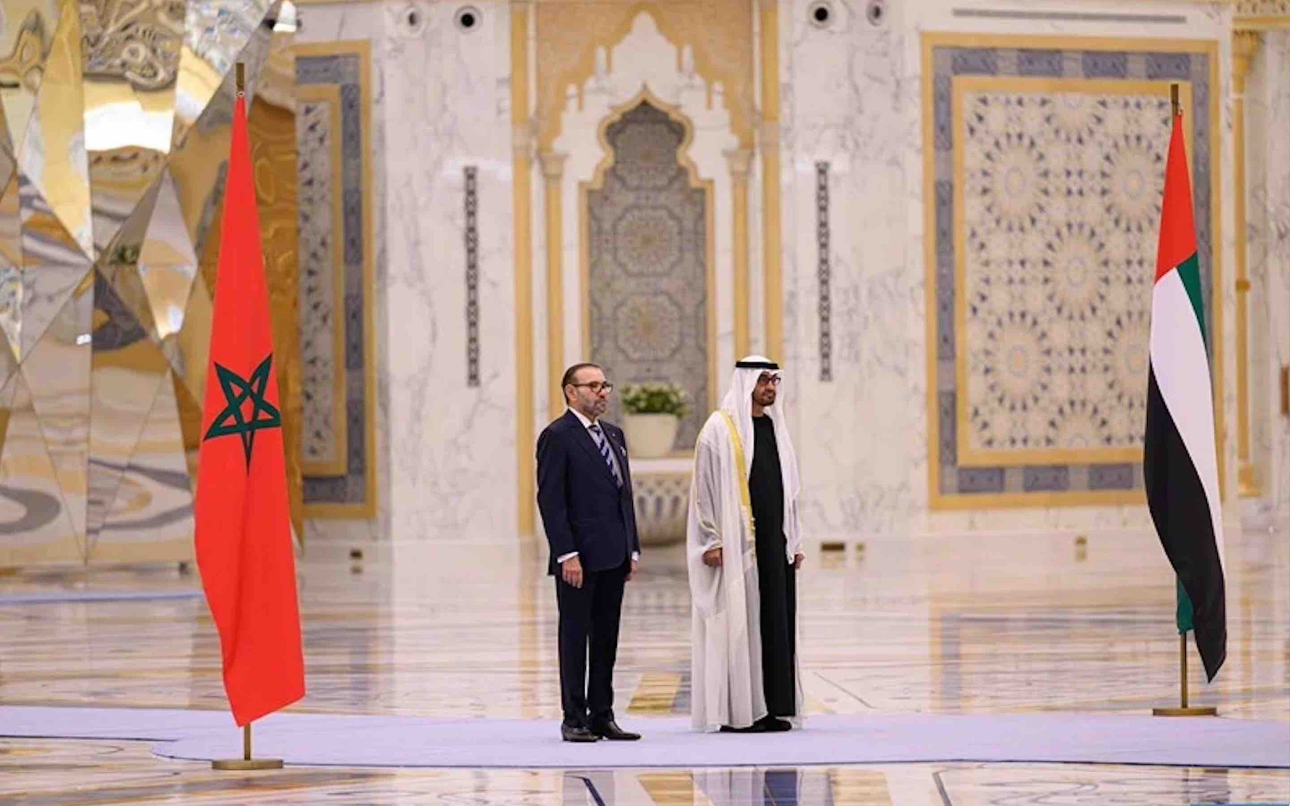 roi Mohammed 6 et Mohammed Ben Zayed Maroc Émirats arabes unis