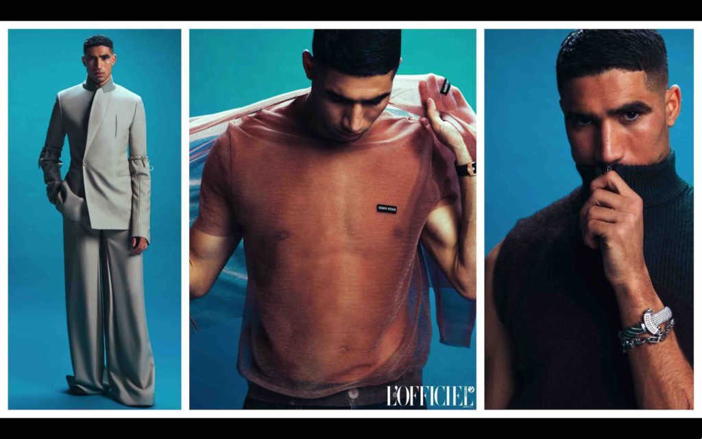 Photos Achraf Hakimi magazine L’Officiel Saint Barth