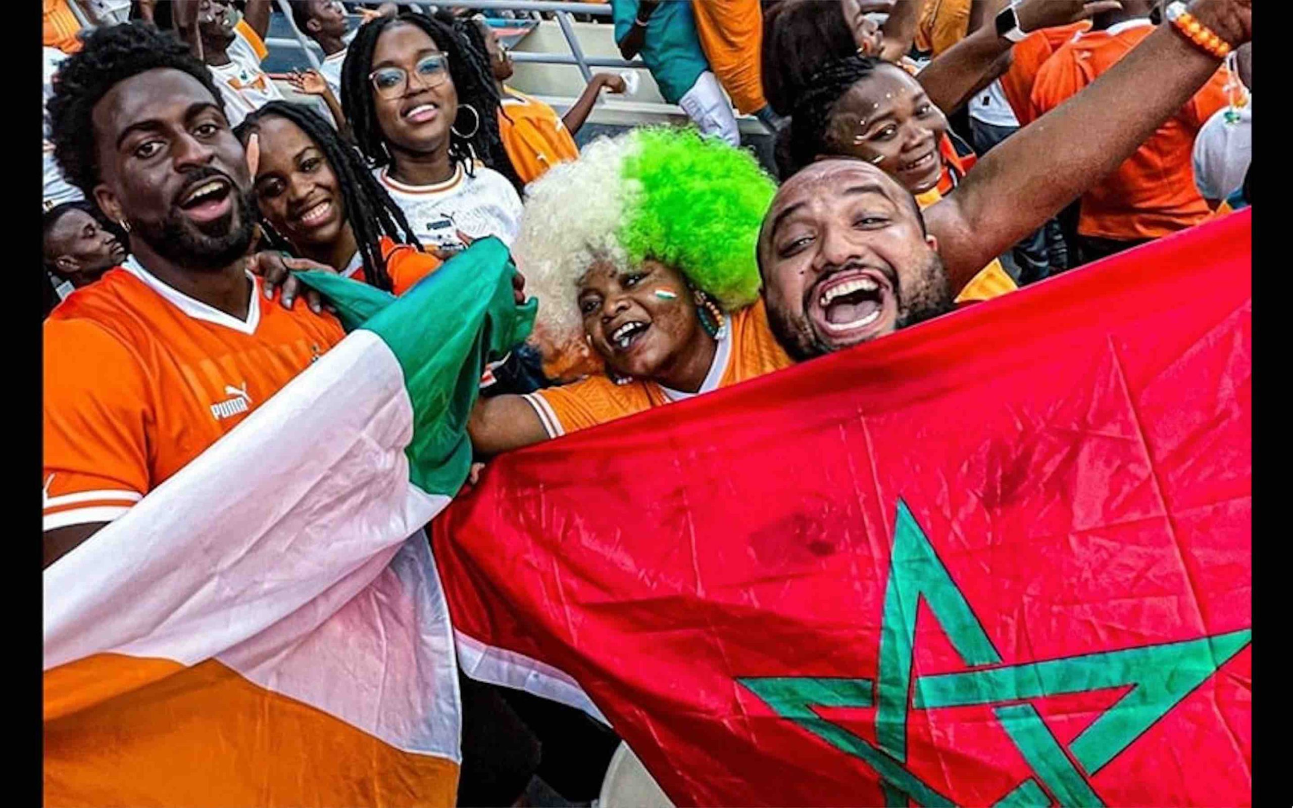 Côte d'Ivoire Maroc Ivory Coast Morocco supporters
