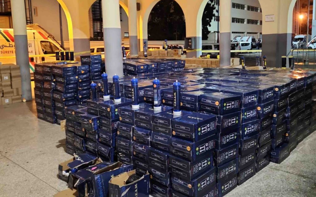 Maroc saisie bonbonnes cartouches de protoxyde d'azote gaz hilarant
