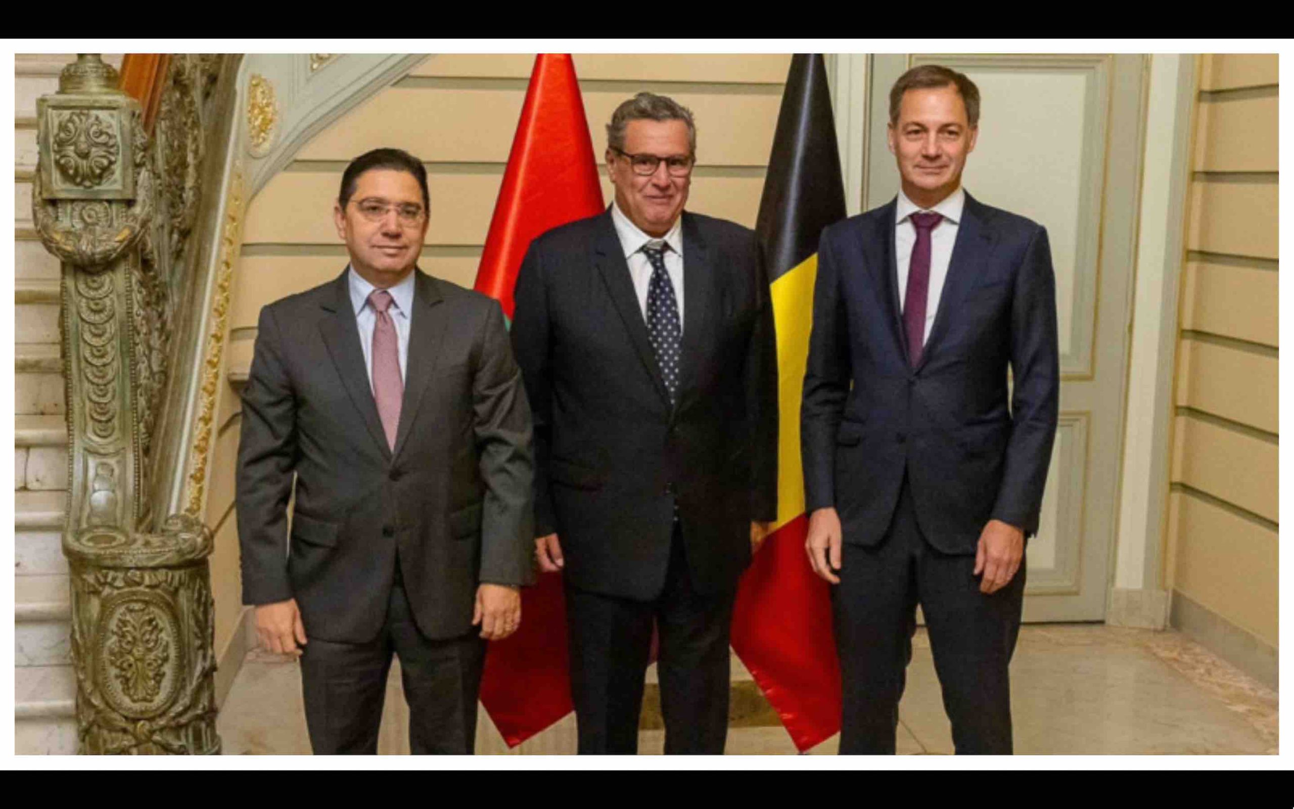 Maroc Nasser Bourita Aziz Akhannouch Alexander De Croo Morocco