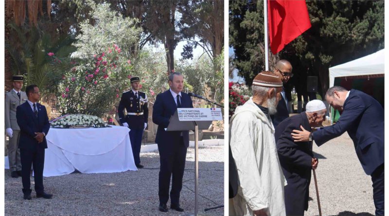 L'ambassadeur de France au Maroc Christophe Lecourtier rend hommage à deux anciens combattants marocains