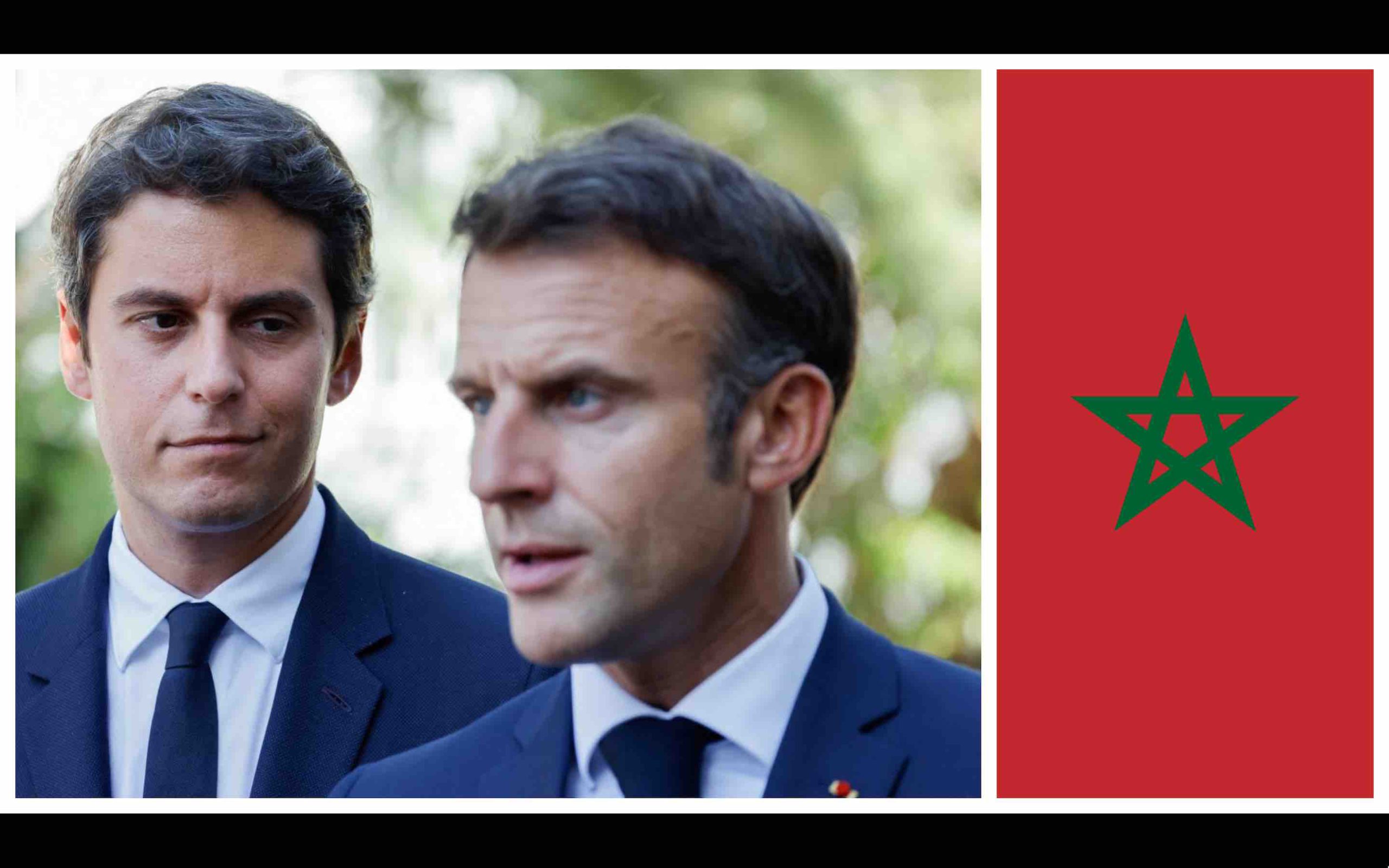 Gabriel Attal Emmanuel Macron France Maroc Morocco