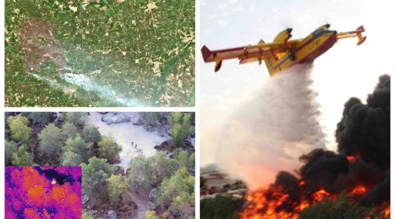 Maroc lutte incendie Canadair drone infrarouge satellite
