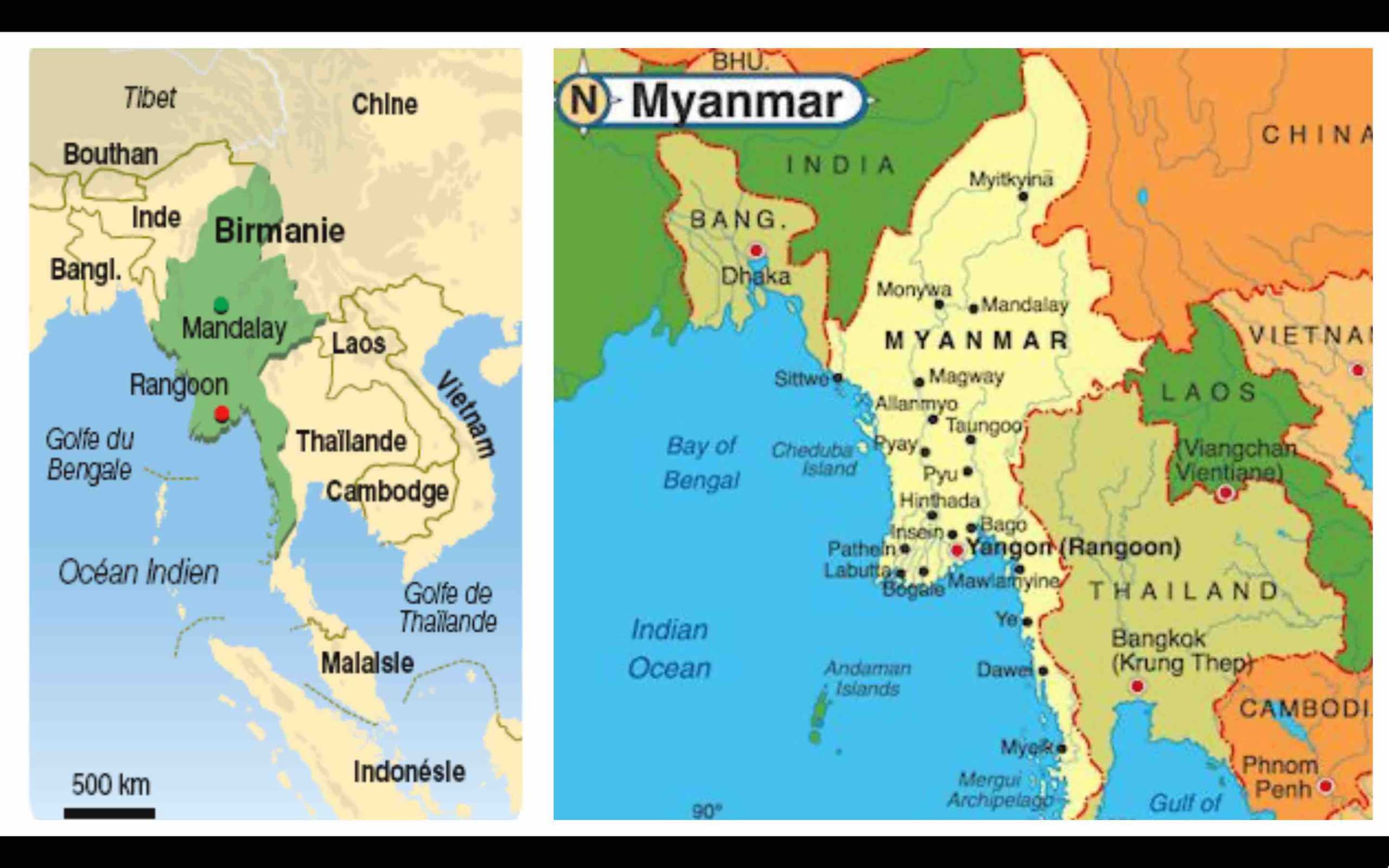 Myanmar Birmanie Maroc Thaïlande