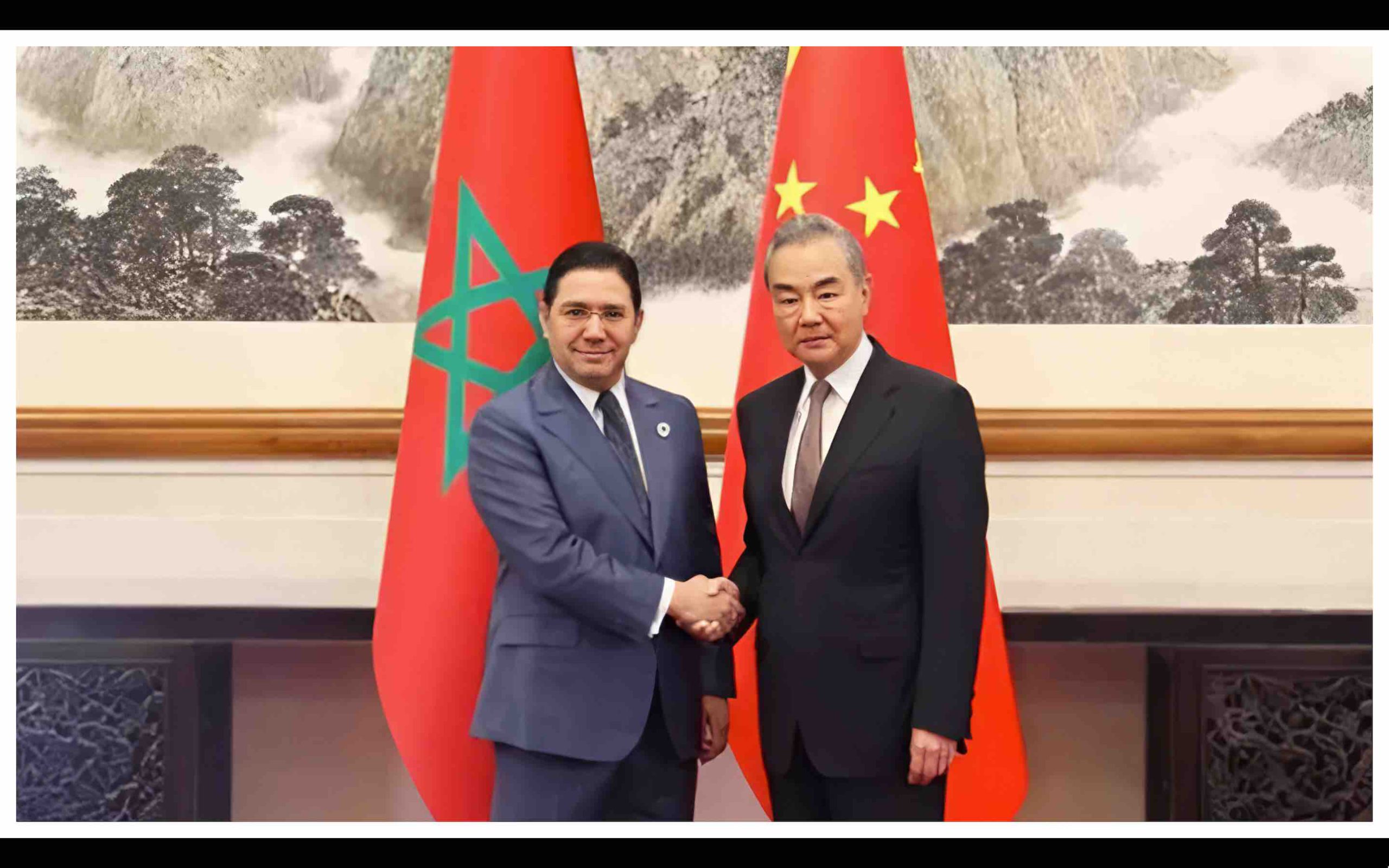 diplomatie Maroc Chine chef de la diplomatie marocaine Nasser Bourita chef de la diplomatie chinoise Wang Yi