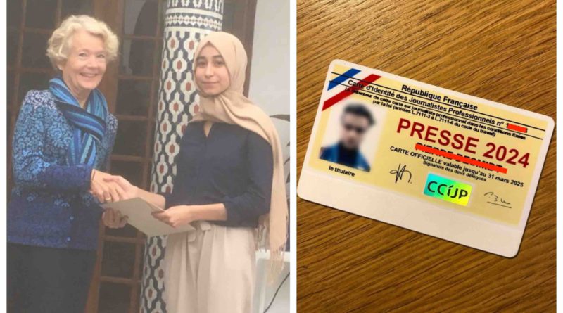 Manal Fkihi carte de presse journaliste France