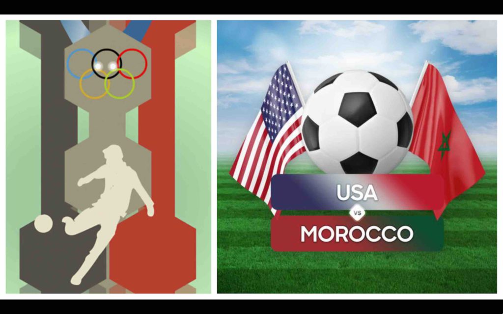 JO foot football Maroc États-Unis Morocco USA