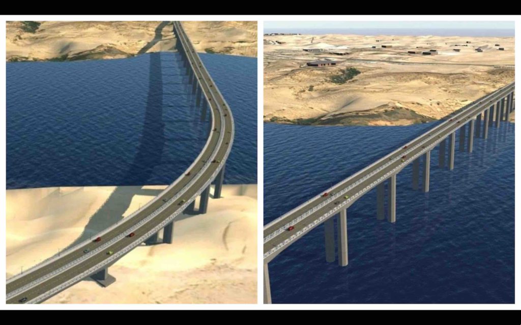 Maroc pont viaduc routier à Laâyoune