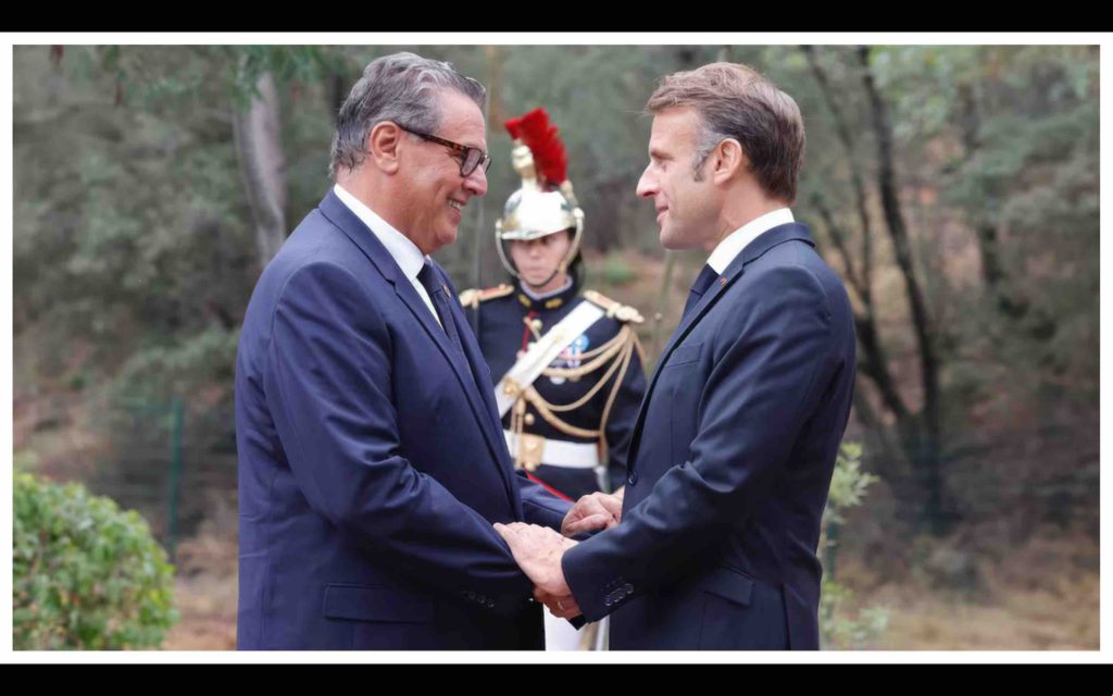 Aziz Akhannouch Emmanuel Macron Maroc France Morocco