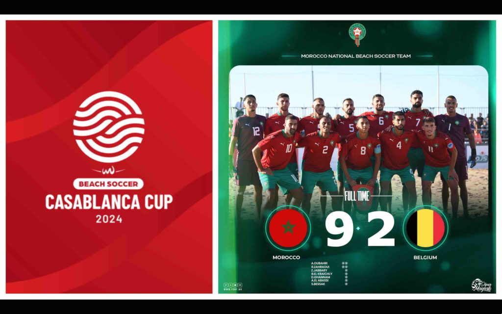 Casablanca beach-soccer Cup 2024 Maroc Belgique Morocco Belgium