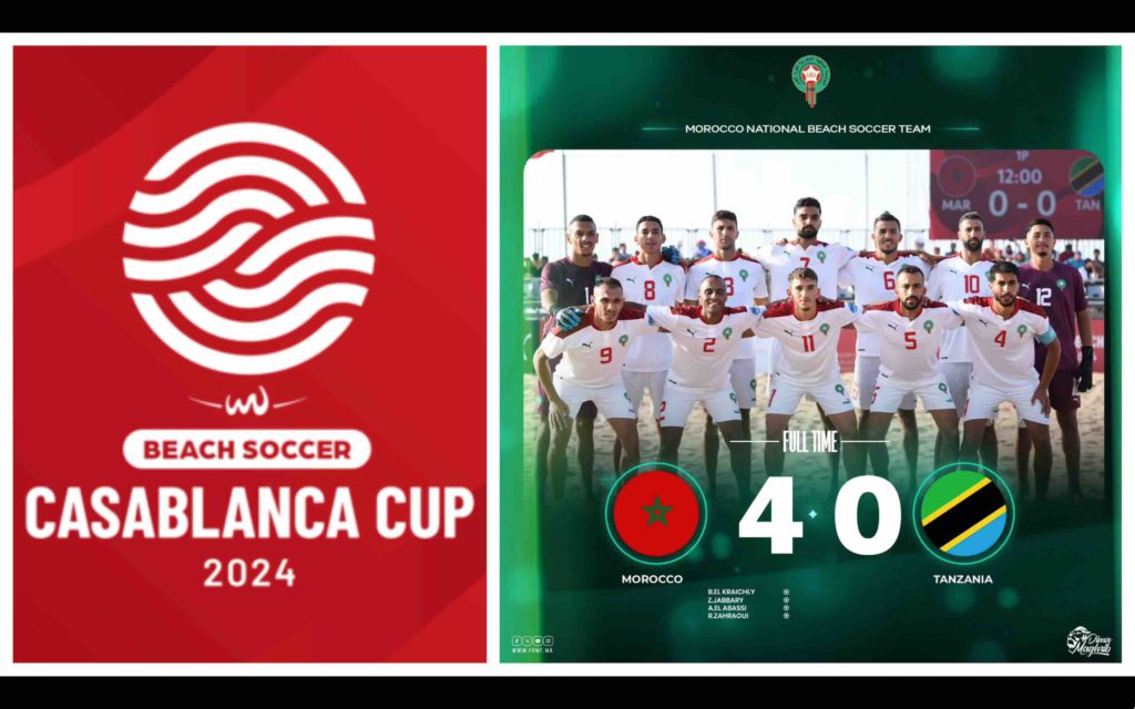 Casablanca beach-soccer Cup 2024 Maroc Tanzanie Morocco Tanzania