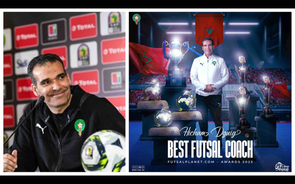 Hicham Dguig best futsal coach Maroc meilleur entraîneur Morocco