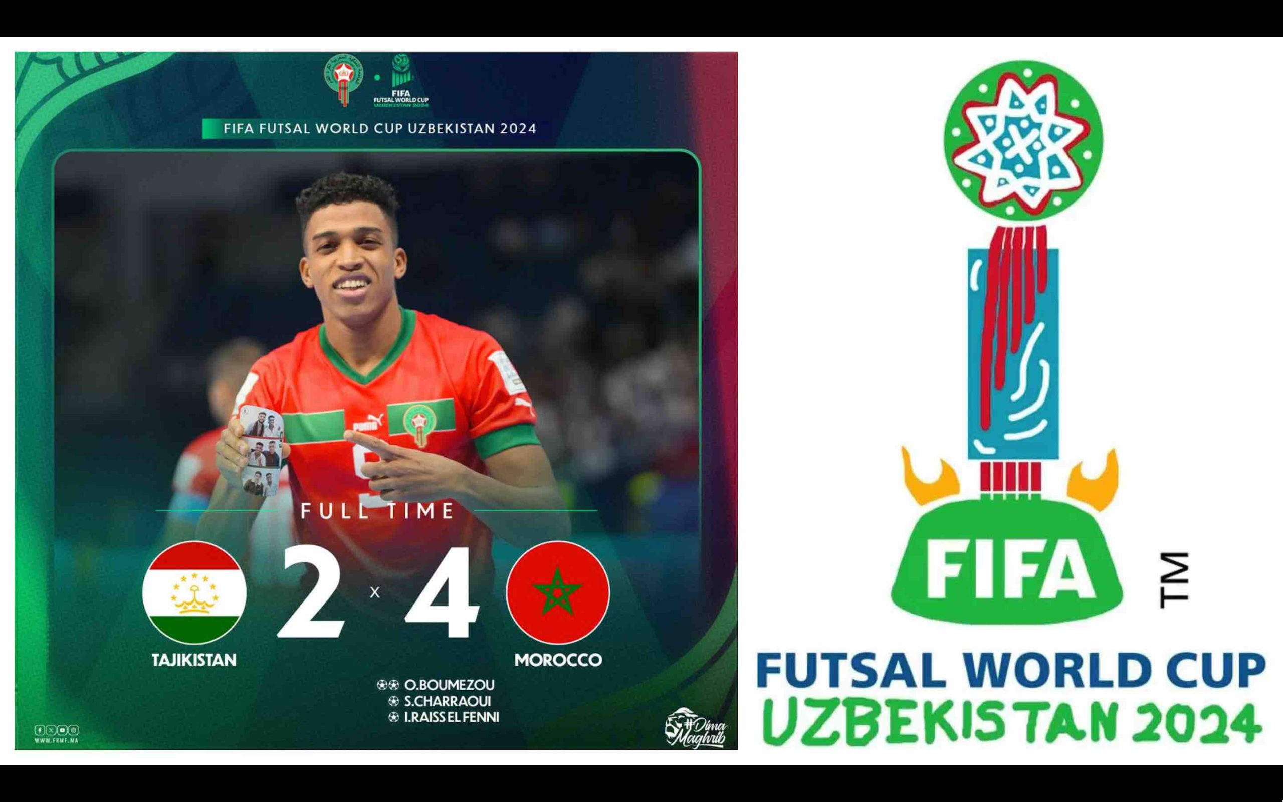 Coupe du monde de futsal World Cup mondial 2024 Maroc Tadjikistan Morocco