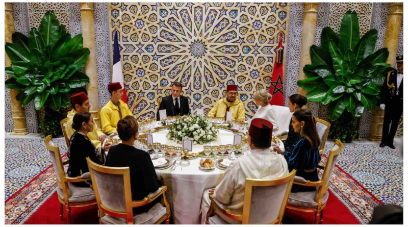 Maroc Le roi Mohammed 6 offre un dîner officiel en l’honneur d’Emmanuel Macron et Brigitte Macron