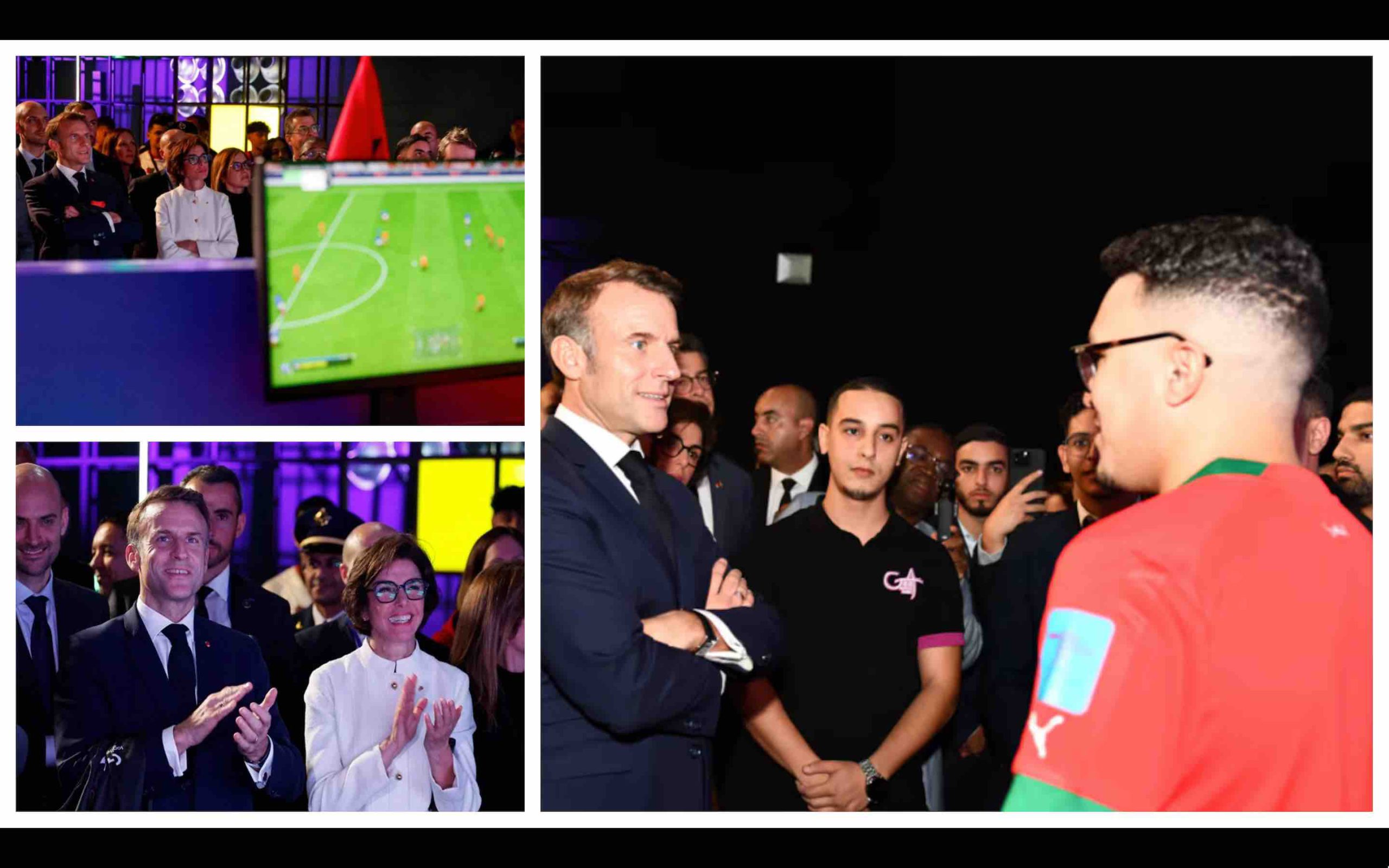 Jeux vidéo e-sport Emmanuel Macron échange avec des talents marocains