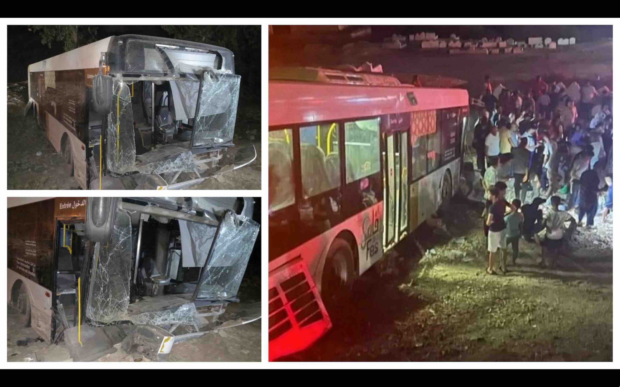 Maroc Fès des blessés dans un accident de bus