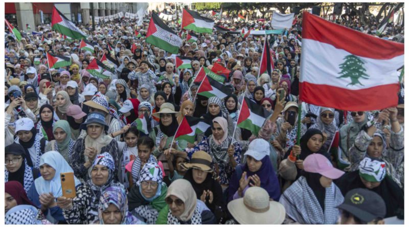 Maroc manifestation Palestine Liban