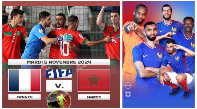 Vidéo direct live match amical Maroc France Morocco futsal