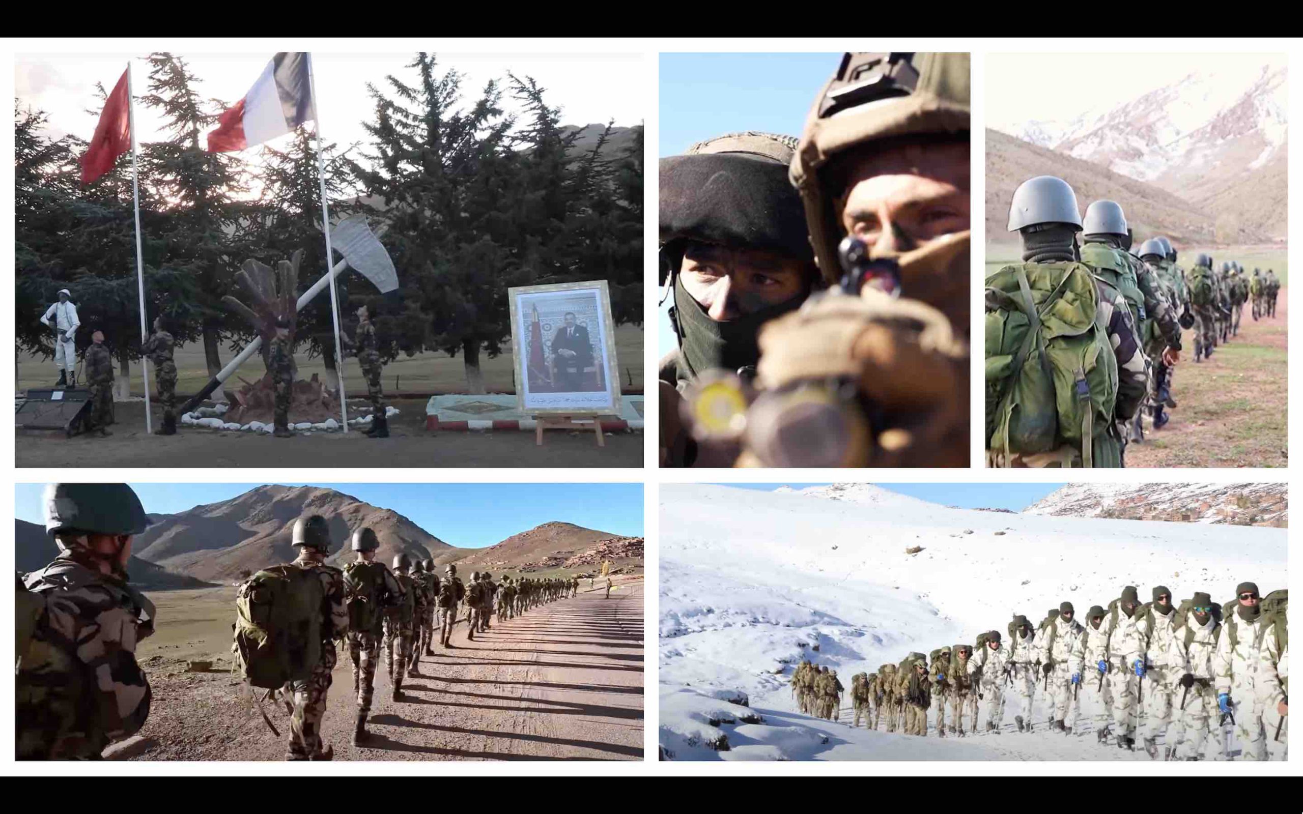 Maroc France Vidéos Exercices de soldats de montagne marocains et français