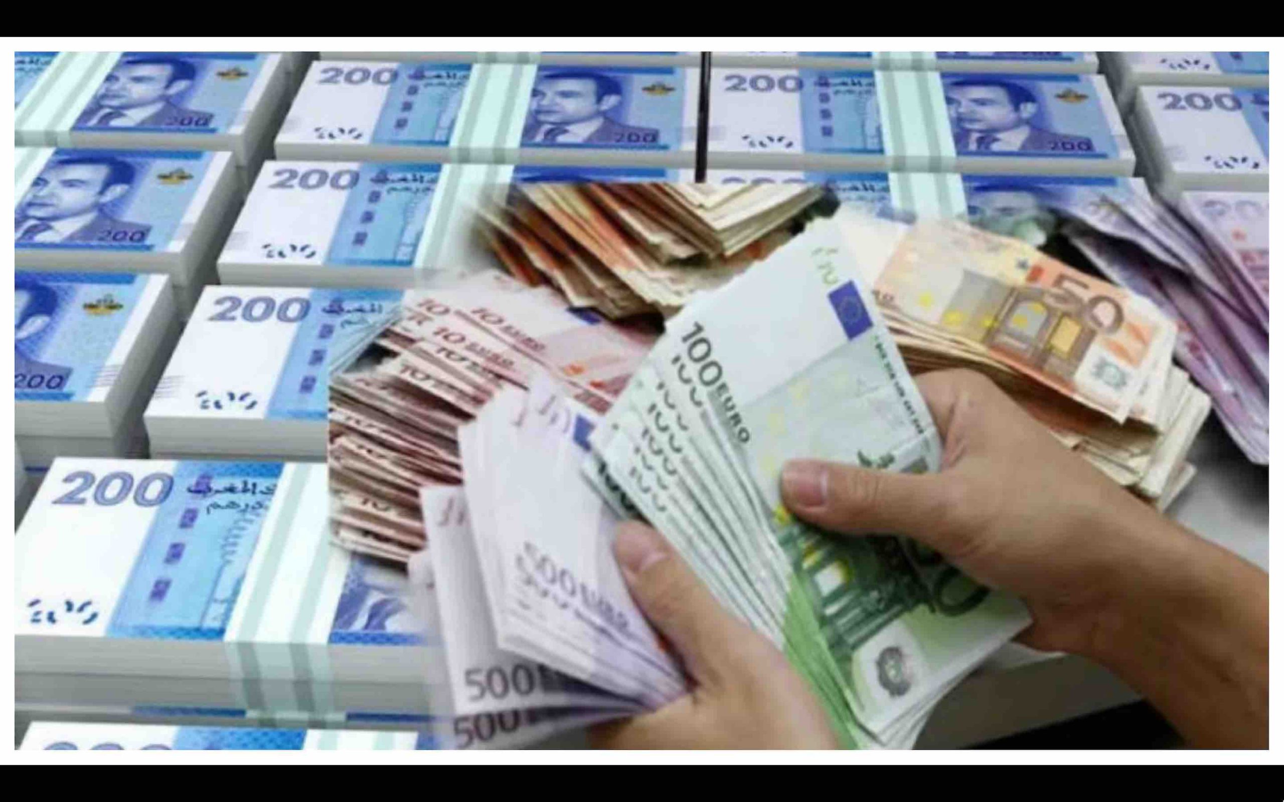 argent liasses billets dirhams euros Maroc