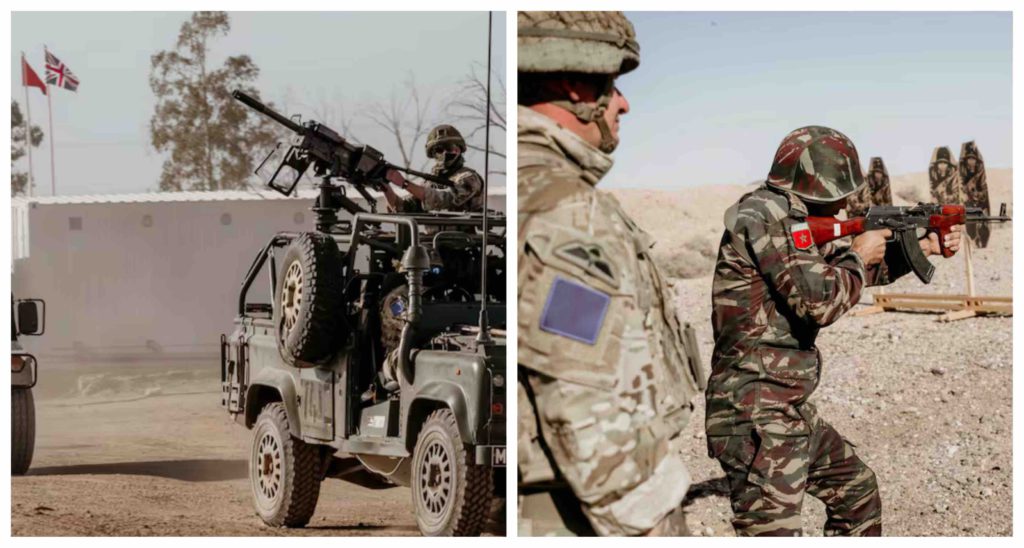 Exercice militaire Jebel Sahara Maroc Royaume-Uni Morocco