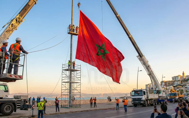 Maroc drapeau géant Tanger