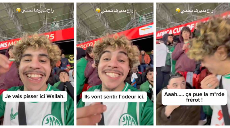 Maroc supporter algérien pisse gradins stade